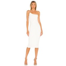 Nookie Lust One Shoulder Dress Midi Graduation Formal Bridal Hoco Party L