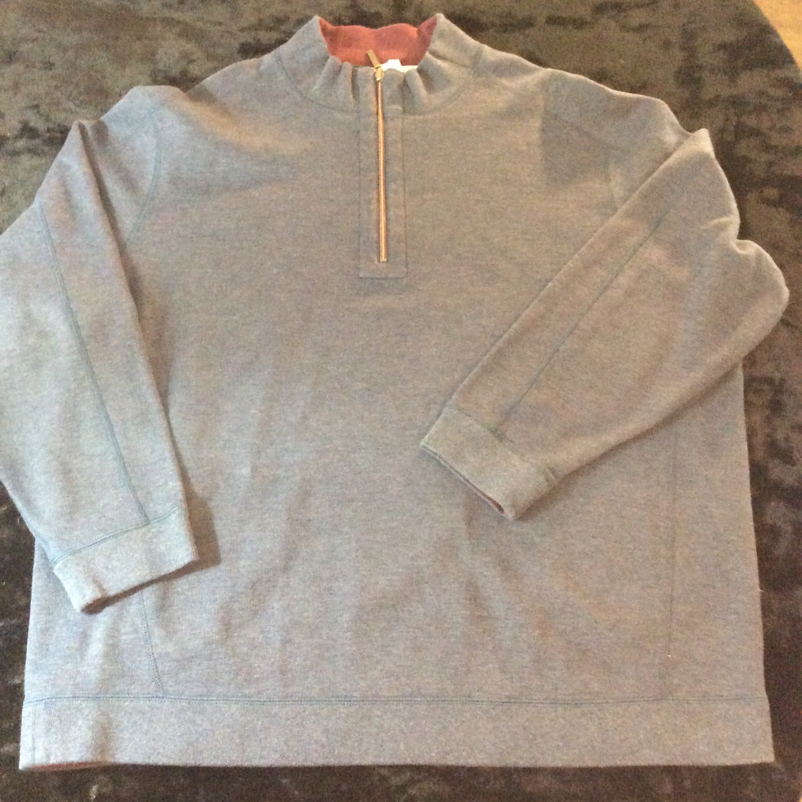 Tommy Bahama Reversible Sweater Men’s Sz 2XL Blue Rose 1/4 Zip Marlin Flipside