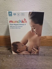 Munchkin Flow Nipple Shield w/See Thru Channel to Watch MilkFlow Medium 20mm New