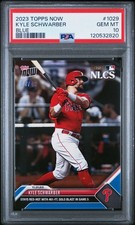 PSA 10 2023 Topps Now #1029 Kyle Schwarber Blue Parallel #d 06/49 NLCS 461 Ft HR