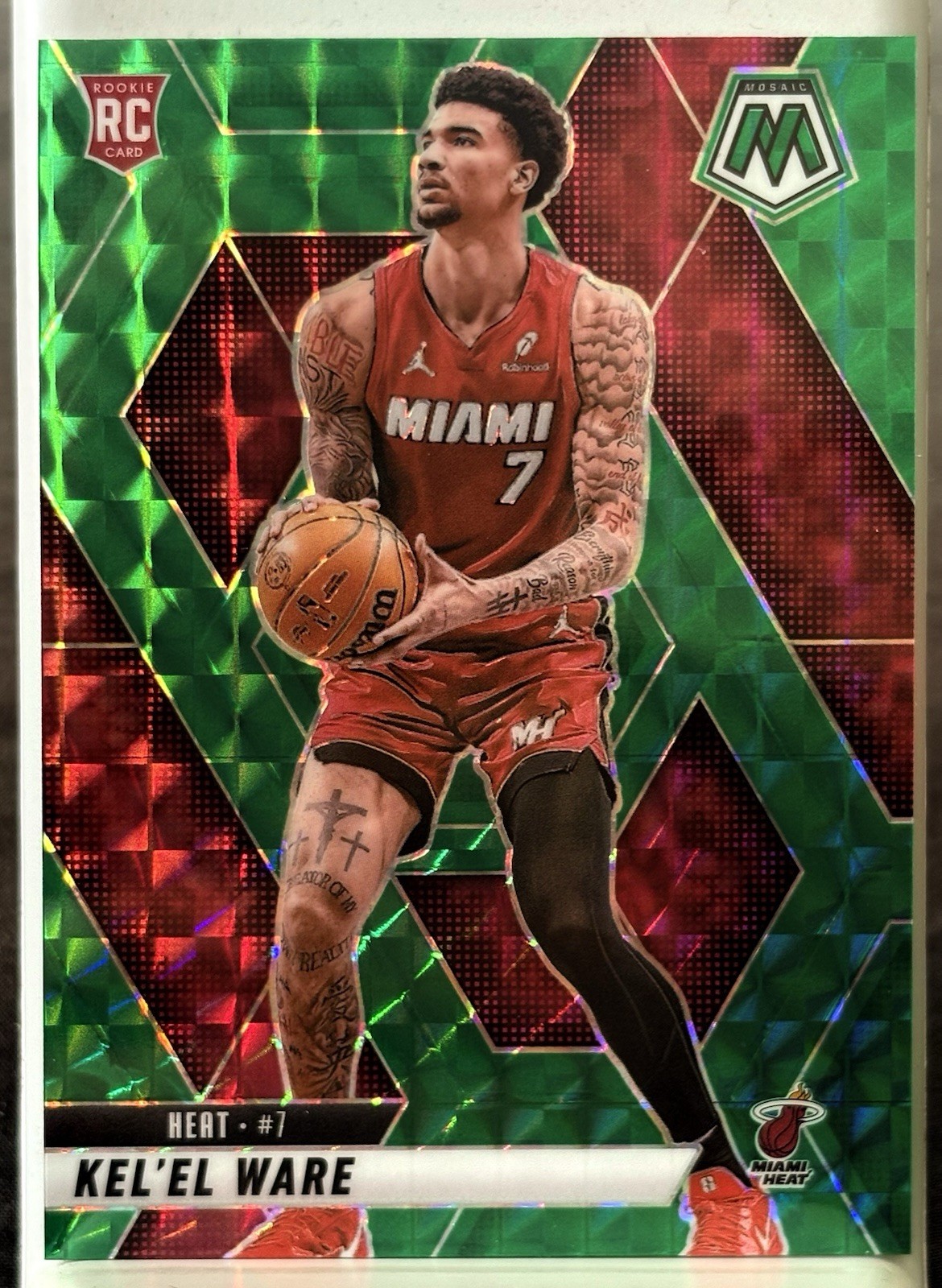 2024-25 Panini Mosaic Basketball Kel'el Ware Green Mosaic #232 Rookie RC