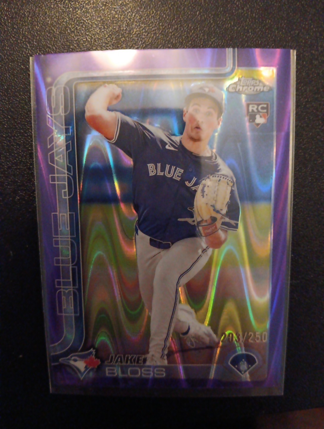 2025 Topps Chrome Jake Bloss Purple Raywave #/250