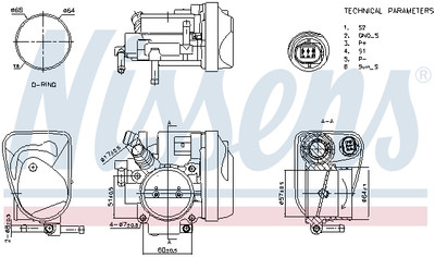 NISSENS 955115 Drosselklappenstutzen für OPEL,VAUXHALL