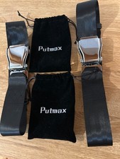 Two High Quality Putmax Chrome Airplane Automobile Seat Belt Extenders Free Ph