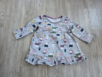 Liegelind 80 langarm Kleid Sweatkleid Tiere grau