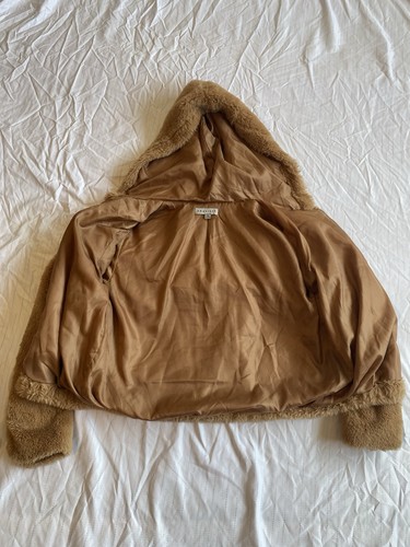 36point5 Premium Brown Jacket Womens Size Small Hooded Short Casual - Picture 3 of 5