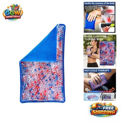 Flexible Hot/Cold Gel Bead Pack - Comforting Relief for Injuries & Headaches