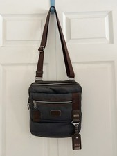 TUMI Hickory Canvas Alpha Bravo Annapolis Crossbody Messenger Zip Flap Bag