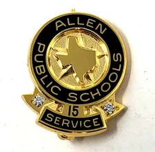 Gold Filled Pin Service Award Diamond - 1/5 10k Gold 2.3 Grams Scrap Recovery