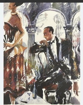 Misha Lenn  Nostalgic Thoughts  Seriolithograph. Size 18  X 22 