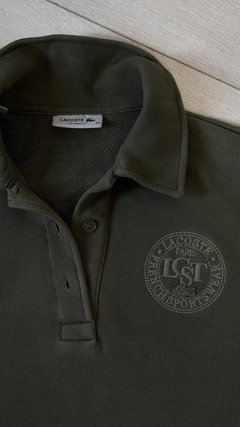 Women Lacoste Sweater Khaki Cotton XS