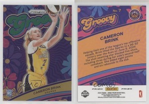 2024 Panini Prizm WNBA Groovy Green Prizm Cameron Brink #7 Rookie RC