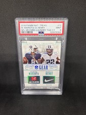 2016 National Treasures Derrick Henry Marcus Mariota Laundry Tag 1/1 Nike PSA 9