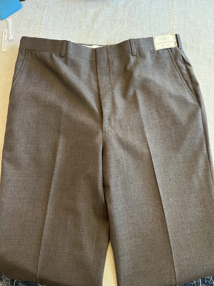 Traje Orbach's Vintage Para Hombre 43 L Chaqueta y 38 Pantalones Marrón Claro - Poli-Lana 2 Piezas Foto 4 de 4
