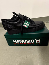 Mephisto Rainbow Herren Sneaker Leder Schwarz Low Top Schnürung EU 47,5 US …