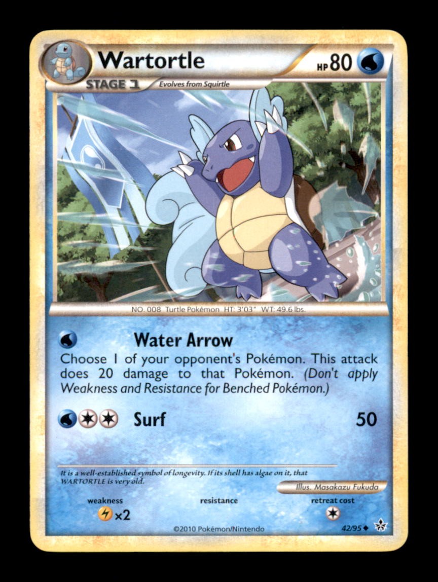 WARTORTLE 42/95 UC HGSS UNLEASHED POKEMON NM/M