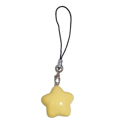 Gllehkt Fat Star Phone Chacin Charm Lanyard Strap Bag 7x2.5cm, Yellow 