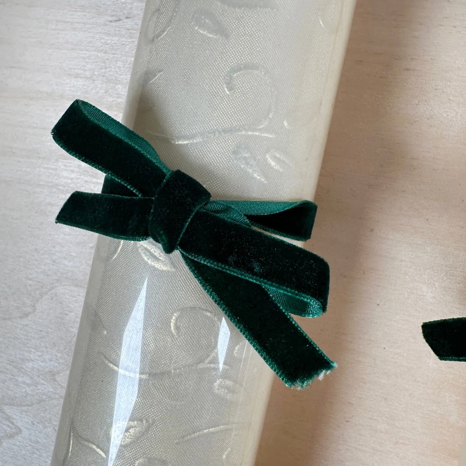 Raro par de velas de pilar Lloyd Farms Ivy Pearl cera de abejas en capas 14" boda canadiense Foto 3 de 4