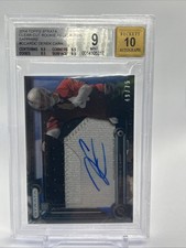 2014 Topps Strata Derek Carr BGS 9 AUTO 10 Clear Cut Patch Auto Sapphire /75 RC