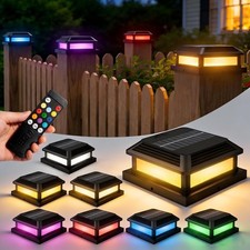 Solar Post Cap Lights Outdoor 9 Colors Garden...