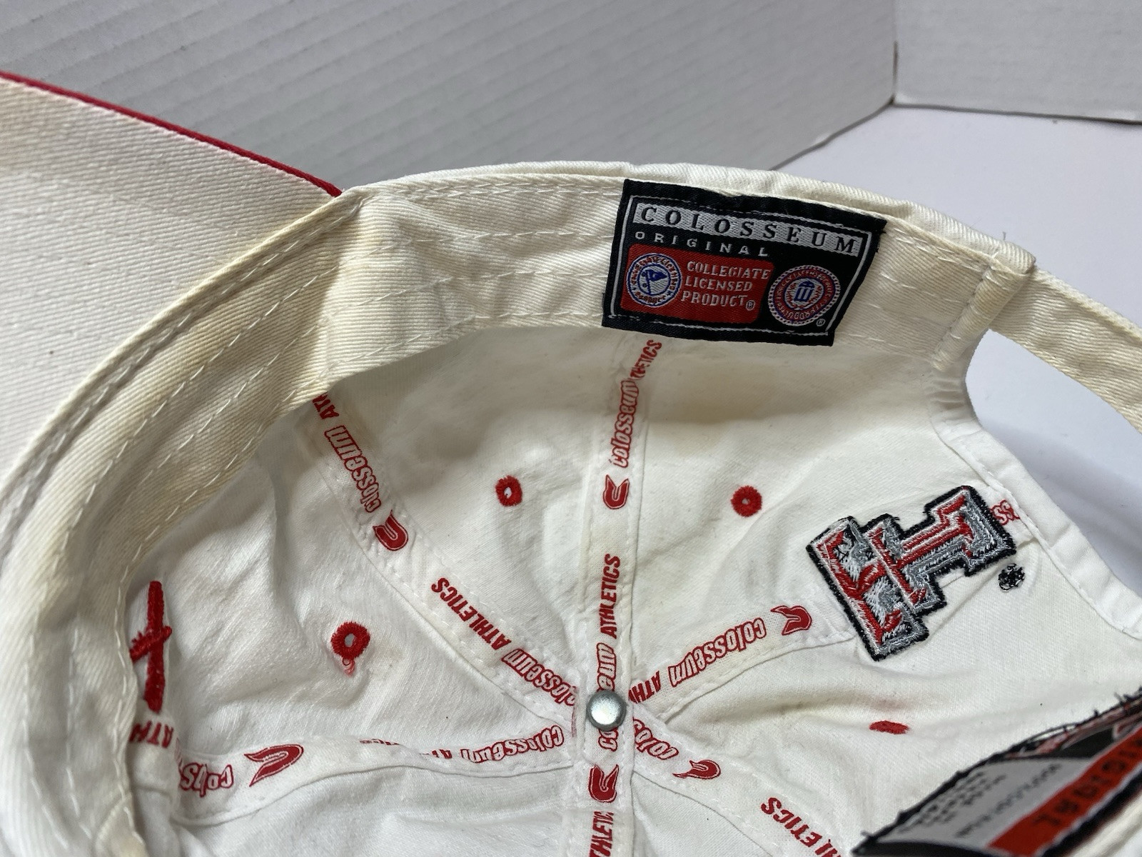 Texas Tech White Adjustable Strap-Back Hat Red Ra… - image 5