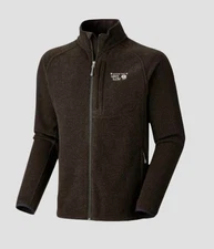 Mountain Hardwear Men's Black Toasty Tweed Fleece Full Zip Jacket Size XL