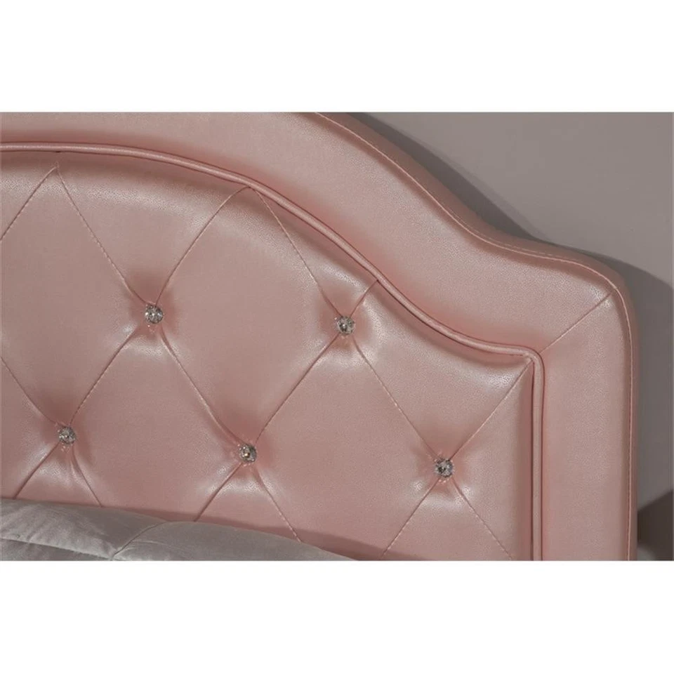 Cabecero Hillsdale Furniture Karley completo de cuero sintético rosa Foto 4 de 4