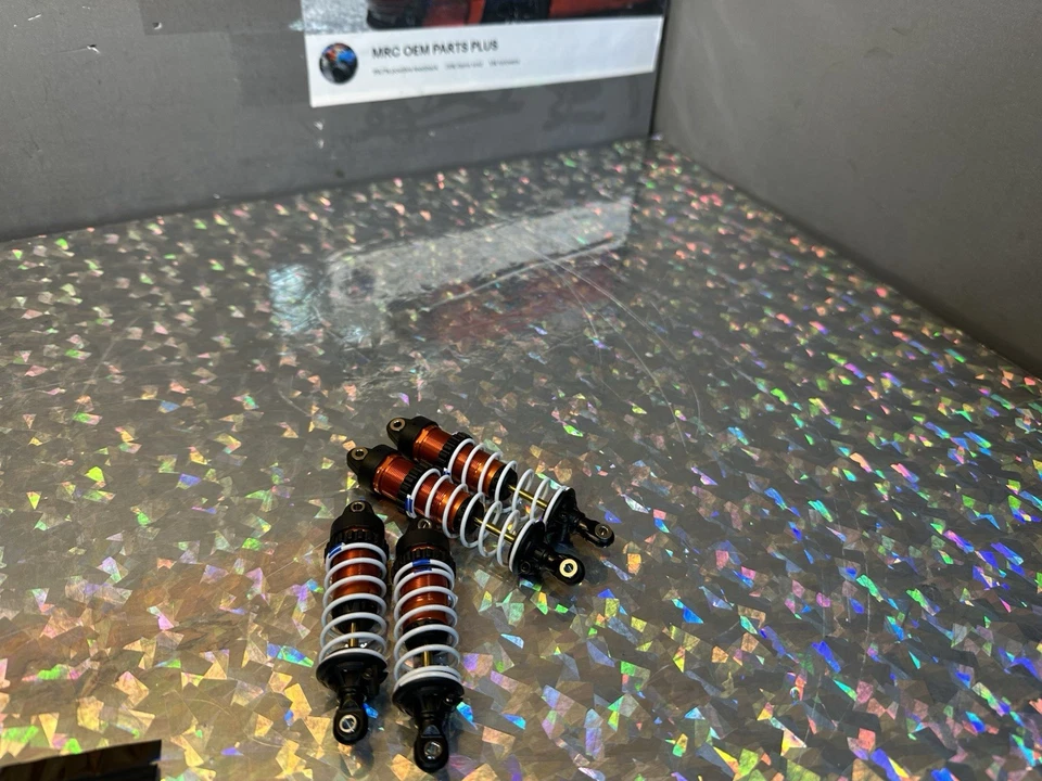 Traxxas Slash LATE MODEL GTR Shocks Front Rear Springs Set 2wd MODIFIED Orange - Image 2 of 3