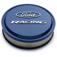 Ford Performance 13 Ford Racing Slant-edge Air Cleaner Kit In Ford Blue Finish Ford Performance 13 Ford Racing Slant-edge Air Cleaner Kit In Ford Blue Finish
