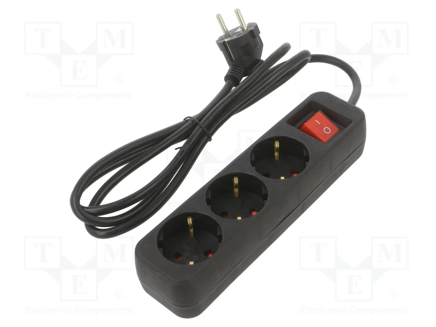 Lanberg - Multiprise 3 Prises Schuko - 2500 W - 1,5 m - Noir - Image 2
