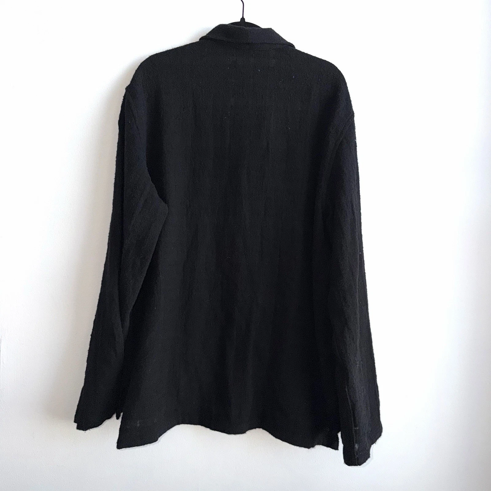 Our Legacy Haven Jacket Size 52 XL Black Shacket Chore Coat Boxy Button Wool - product detail image 4