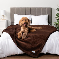 90X90" Waterproof Dog Blanket for Couch,Pee Proof Sherpa Fleece Reversible Throw