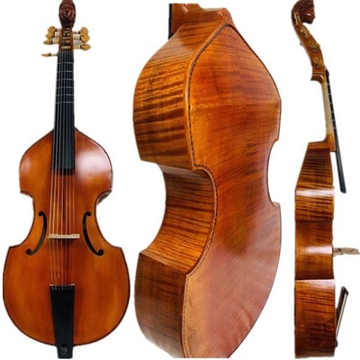 Top Grade 7 strings 27'' Viola da Gamba,Varving angel scroll, Big wider Deep tone