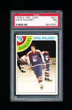 1978 OPC HOCKEY 221 DAVE MALONEY PSA 7 NEAR MINT RANGERS