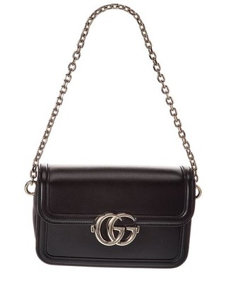 Gucci Go Small Leather Shoulder Bag Women's Black