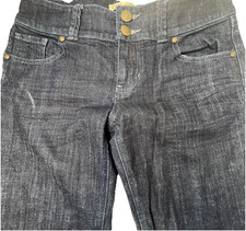 Cabi Lou Lou Straight Leg Style 201 Dark Wash Mid Rise Casual Denim Jeans 4