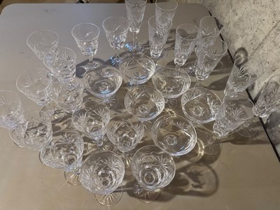  Waterford Crystal ASHLING  Water Goblets, champagne flutes & dessert glasses 