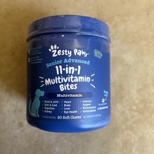 Zesty Paws Senior Advanced 11 in 1 Multivitamin Bites for Dogs Chicken 90 Chews