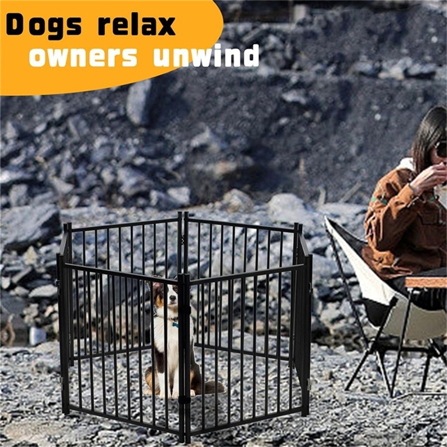 Dog Playpen Indoor, 6 Panels Metal Dog Fence,Playpen for Medium/Small Dogs