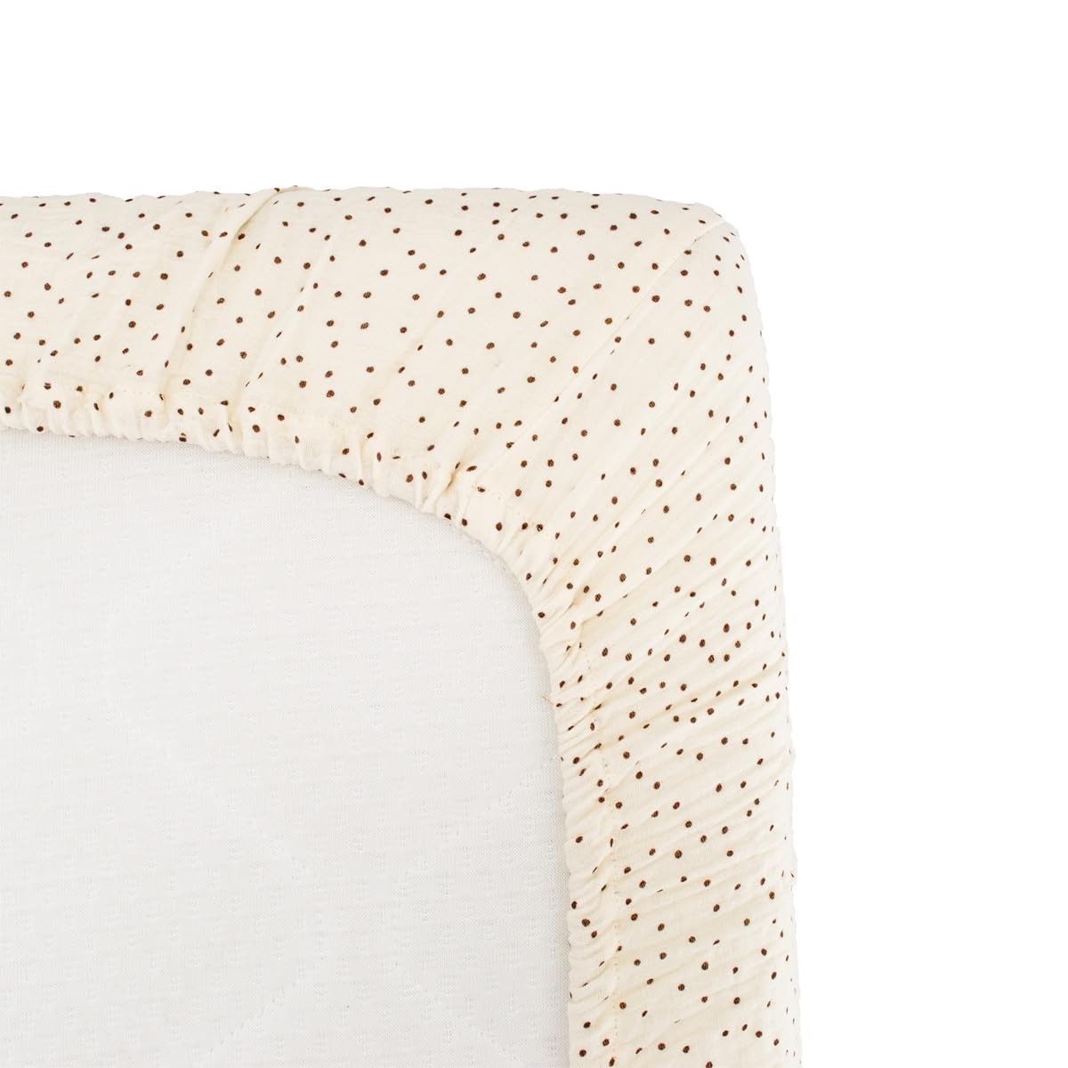 Drap housse lange 70x140 cm pois pour créer une chambre de bébé cocooning et zen