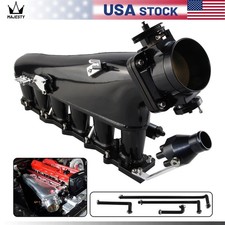 Intake Manifold Fuel Rail 90mm Throttle Body For Nissan Skyline Rb25det R33 2.5l