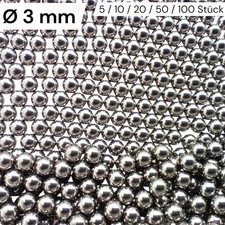 Massive &Oslash; 3 mm Edelstahlkugeln Edelstahl 304 V2A rostfrei | 5/10/20/50/100 St&uuml;ck