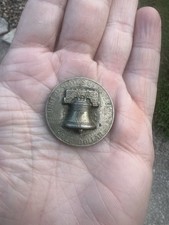 1976 Bicentennial JFK Half Dollar with Liberty Bell High-Relief Pop-Out Exonumia