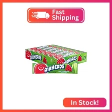 Airheads Full-Size Candy Bars, Taffy Candy Bulk Pack, Individually Wrapped, Wate