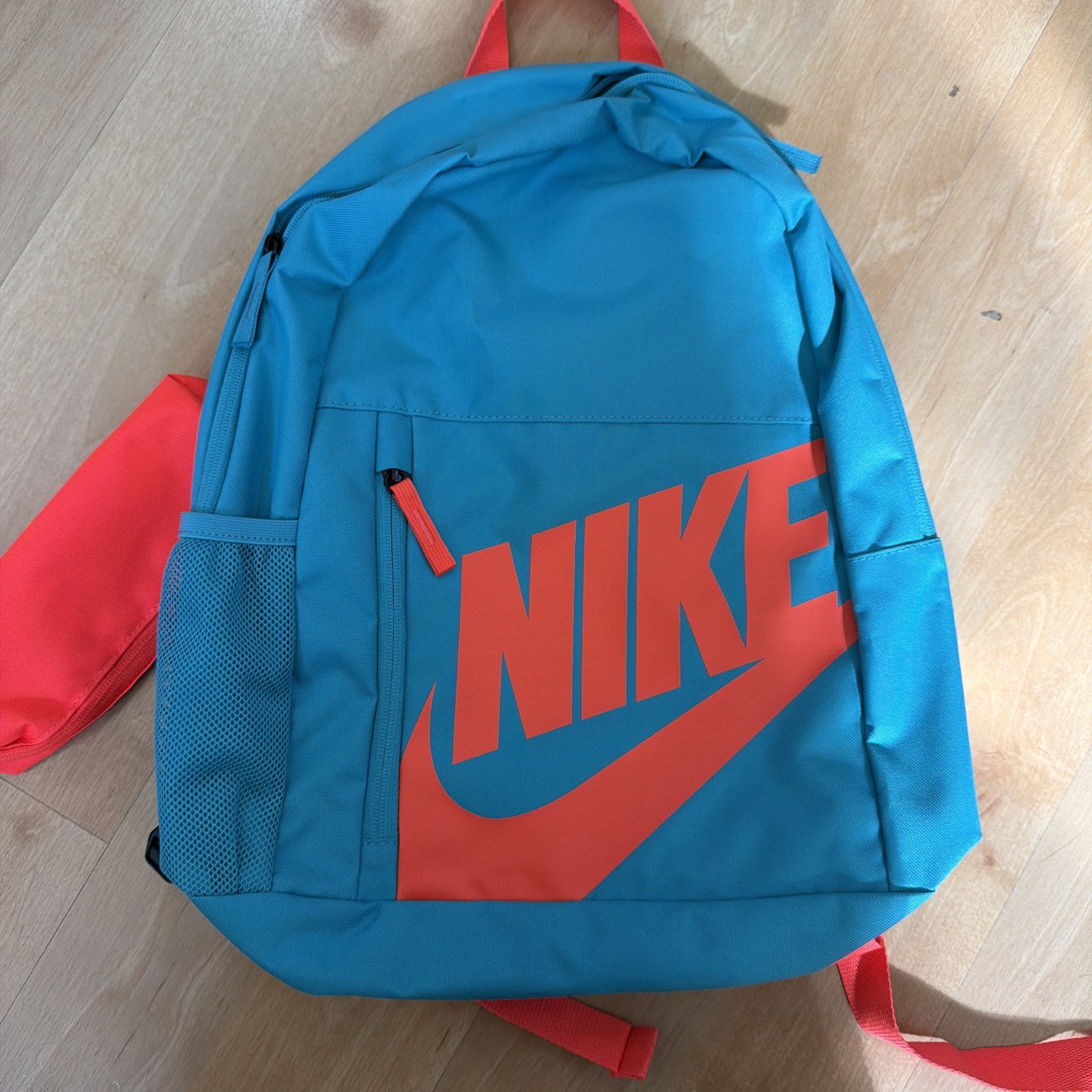 Youth Kids Nike Elemental Graphic Backpack Teal/Neon Orange 