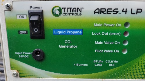 Titan Controls Ares 4 LP Liquid Propane CO2 Generator 4 Burner
