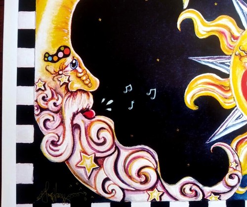 SMILING SUN and SINGING MOON Jamie Hayes NEW ORLEANS limited edition print - Picture 2 of 3