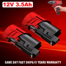 2Packs For Milwaukee 48-11-2430 M12 NEWLITHIUM CP 3.5Ah Lithium-Ion Battery US