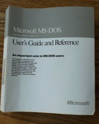 B000LQZ7EM Microsoft MS-DOS Operating System Version 5.0 Guide Reference Book