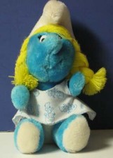 Smurfs Plush Smurfette 8" - Wallace Berrie - Peyo - 1981 Vintage